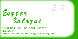 eszter kolozsi business card